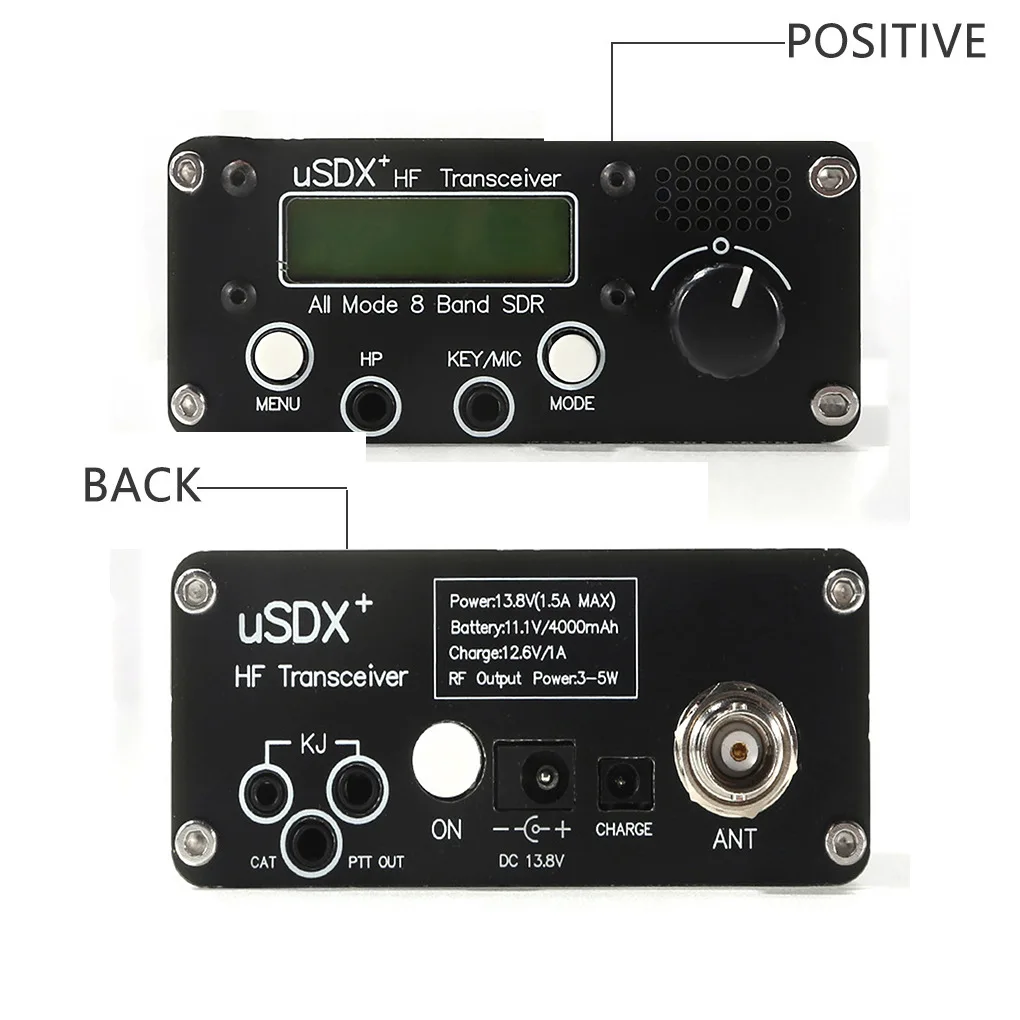 USDX+ 8バンドSDRトランシーバー 3W-5W QRP SSB/CW HF無線機